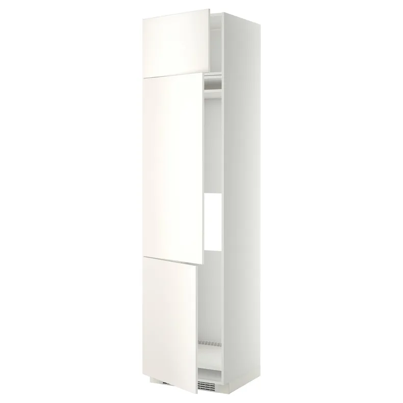 IKEA METOD МЕТОД, высокий шкаф д / холод / мороз / 3 дверцы, белый / белый, 60x60x240 см 894.634.69 фото №1