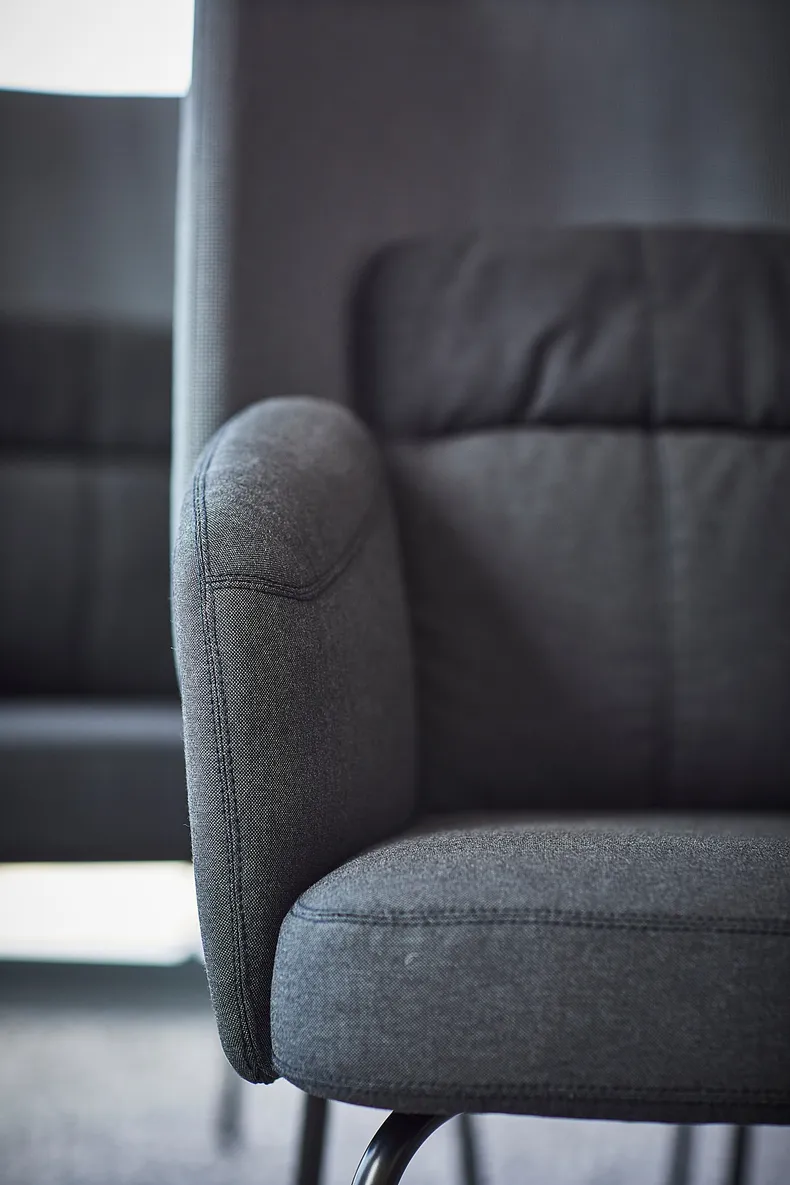 IKEA BINGSTA БИНГСТА, кресло, Виссл темно-серый / Кабуса темно-серый 204.460.95 фото №4