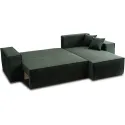 Угловой диван универсальный MEBEL ELITE ALEX, 262 см, ткань: зеленый фото thumb №12