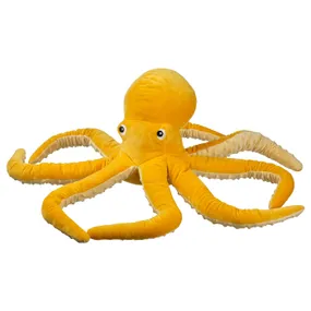 IKEA BLÅVINGAD БЛОВИНГАД, мягкая игрушка, осьминог/желтый, 50 см 205.221.07 фото