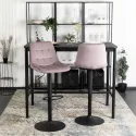 Барный стул бархатный MEBEL ELITE ARCOS 2 Velvet, розовый фото thumb №2