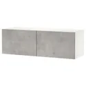 IKEA BESTÅ БЕСТО, комбинация настенных шкафов, белый Kallviken / светло-серый имитация бетона, 120x42x38 см 594.398.57 фото thumb №1