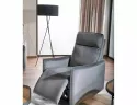 Кресло мягкое раскладное бархатное SIGNAL TRAVIS 1 Velvet, Bluvel 14 - серый фото thumb №2