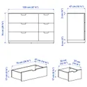 IKEA NORDLI НОРДЛИ, комод с 6 ящиками, белый, 120x76 см 092.394.98 фото thumb №4