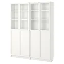 IKEA BILLY БІЛЛІ / OXBERG ОКСБЕРГ, книжкова шафа, білий, 160x30x202 см 390.477.37 фото thumb №1