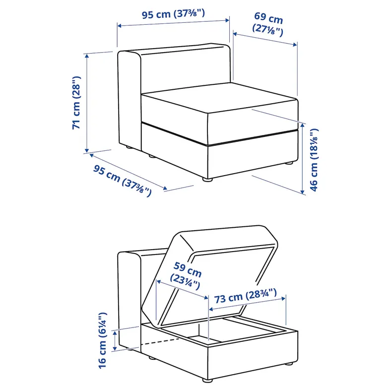 IKEA JÄTTEBO ЄТТЕБУ, 1,5-місний модуль з відділ д / зберіг, ТОНЕРУД сірий 594.714.75 фото №8