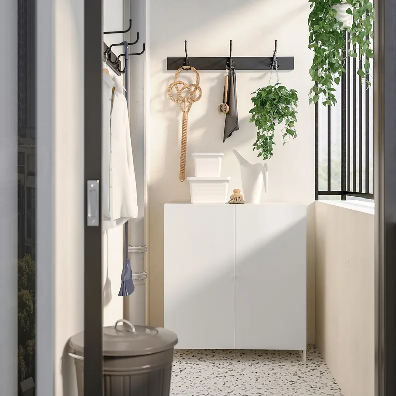 IKEA JOSTEIN ЙОСТЕЙН, стеллаж с дверцами, внутренний / наружный / белый, 81x44x90 см 794.371.69 фото №2