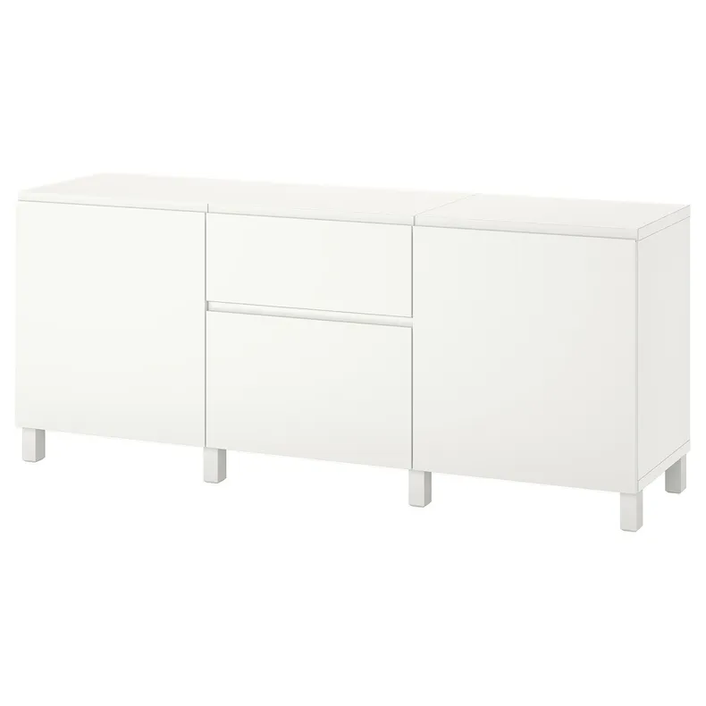 IKEA BESTÅ БЕСТО, комбинация для хранения с ящиками, белый / Вястервикен / Стуббарп белый, 180x42x74 см 794.402.75 фото №1