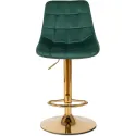 Барний стілець оксамитовий MEBEL ELITE ARCOS Velvet, зелений / золотий фото thumb №7