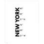 IKEA BILD БІЛЬД, постер, координати, Нью-Йорк, 40x50 см 805.817.02 фото