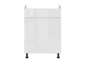 BRW Кухонный шкаф под мойку Top Line 60 см с выдвижным ящиком soft-close белый глянец, альпийский белый/глянцевый белый TV_DKS_60/82_STB/B-BAL/BIP фото