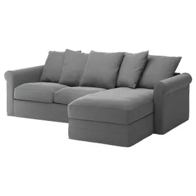 IKEA GRÖNLID ГРЕНЛІД, 3-місний диван із кушеткою, ЛЬЙУНГЕН класичний сірий 994.090.66 фото