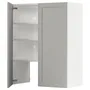 IKEA METOD МЕТОД, настінн шаф д / витяжки з полиц / дверц, білий / світло-сірий Lerhyttan, 80x100 см 595.042.87 фото
