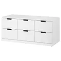 IKEA NORDLI НОРДЛІ, комод із 6 шухлядами, білий, 120x54 см 292.394.97 фото thumb №1