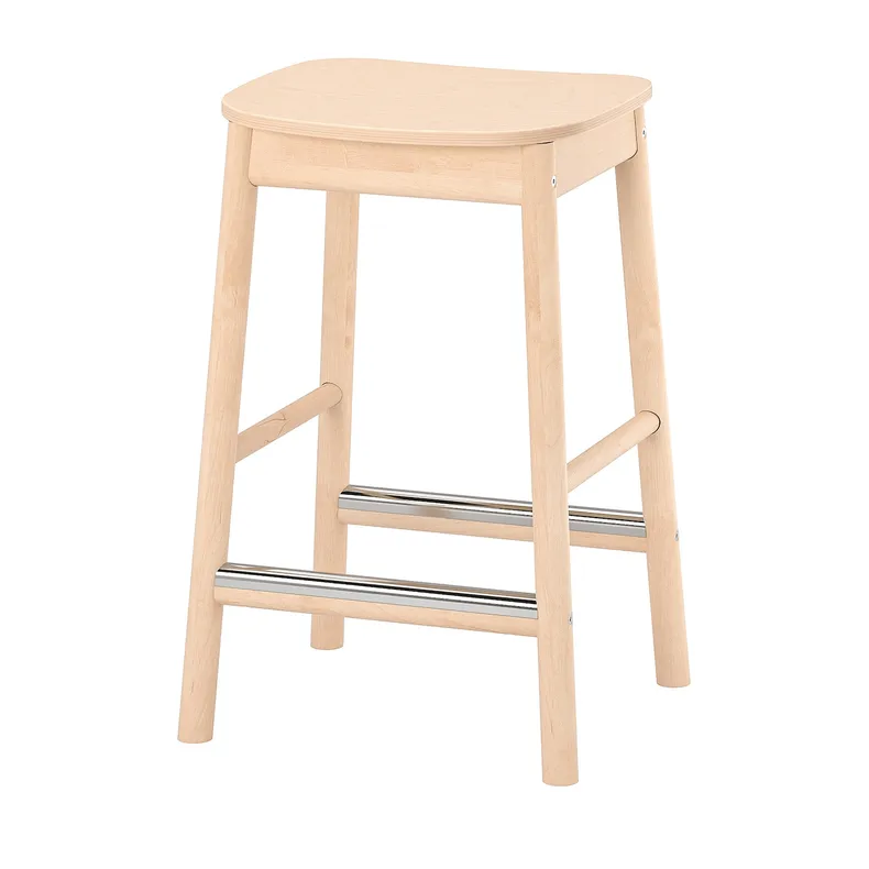 IKEA RÖNNINGE РЕННІНГЕ, барний стілець, береза, 63 см 605.128.99 фото №1