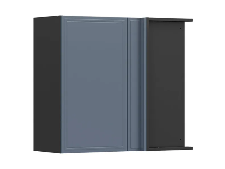 BRW Верди кухонный угловой верхний шкаф правый мистик матовый строит угловой 80х72см, черный/матовый FL_GNW_80/72/35_P/B-CA/MIM фото №2