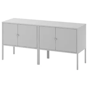 IKEA LIXHULT ЛИКСГУЛЬТ, комбинация шкафов, серый, 120x35x57 см 192.791.77 фото