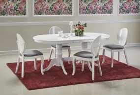 Обідній стіл розкладний HALMAR JOSEPH 150-190x90 см білий фото