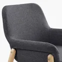 IKEA VEDBO ВЕДБУ, стілець із підлокітниками, береза / Gunnared середньо-сірий 104.180.12 фото thumb №4