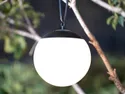 BRW Світлодіодна пластикова сонячна лампа Kiara біло-чорна 093252 фото thumb №2