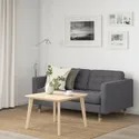 IKEA LANDSKRONA ЛАНДСКРУНА, 2-местный диван, Окрашенное темно-серое дерево 492.702.79 фото thumb №2