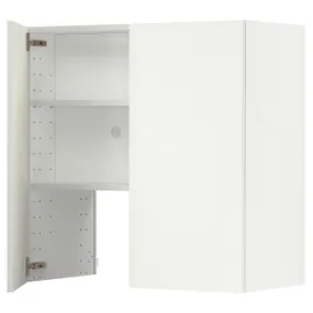 IKEA METOD МЕТОД, настінн шаф д / витяжки з полиц / дверц, білий / ВАЛЛЬСТЕНА білий, 80x80 см 295.073.05 фото