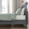 IKEA HEMNES ХЕМНЭС, каркас кровати с матрасом, окрашенный серый / Окреамн средней жесткости, 140x200 см 895.433.34 фото thumb №4