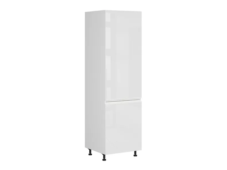 Шафа кухонна для вбудованого холодильника BRW Sole 60 см ліва глянцева біла, альпійський білий/глянцевий білий FH_DL_60/207_L/L-BAL/BIP фото №2