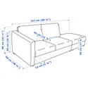 IKEA VIMLE ВИМЛЕ, 3-местный диван, с открытым концом / Гранн / Бомстад черный 293.066.65 фото thumb №8
