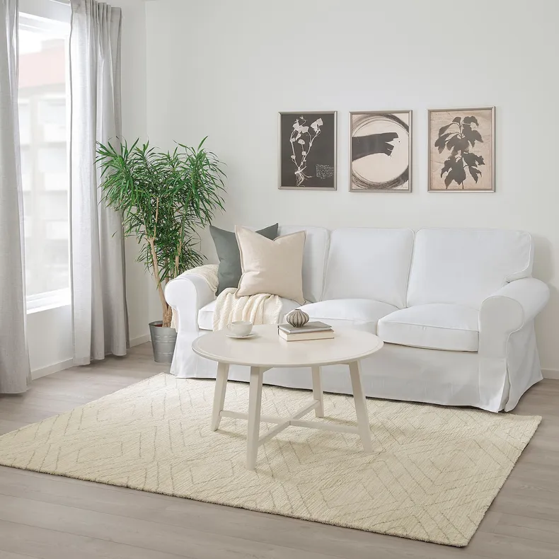 IKEA MARSTRUP МАРСТРУП, килим, короткий ворс, бежевий, 160x230 см 804.821.32 фото №3