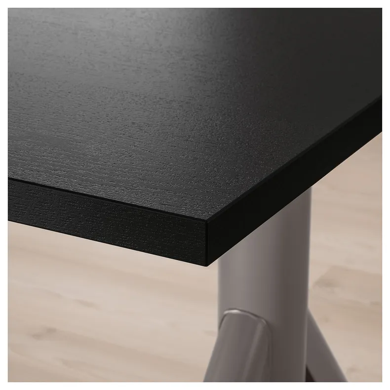 IKEA IDÅSEN ІДОСЕН, стіл регульований, чорний/темно-сірий, 160x80 см 492.809.90 фото №7
