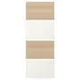 IKEA MEHAMN МЕХАМН, 4 панелі для рами розсувних дверцят, дуб морений білий/білий, 75x201 см 904.211.95 фото