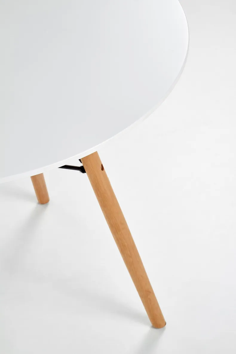 Кухонний стіл HALMAR PROMETHEUS круглий 80x80 см білий фото №5
