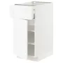 IKEA METOD МЕТОД / MAXIMERA МАКСИМЕРА, напольный шкаф с ящиком / дверцей, белый Энкёпинг / белая имитация дерева, 40x60 см 394.734.23 фото