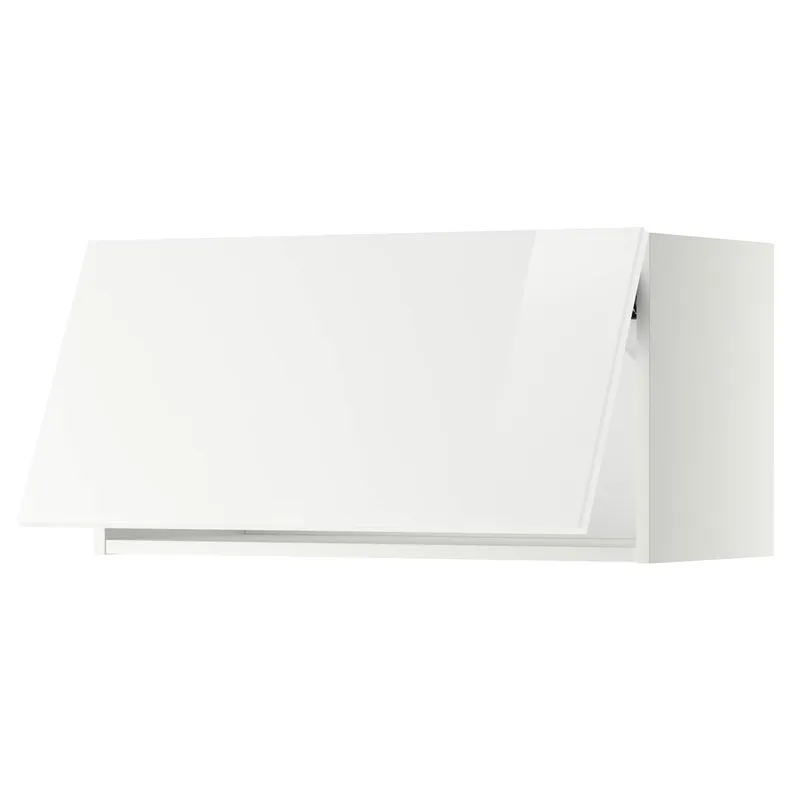 IKEA METOD МЕТОД, навесной горизонтальный шкаф, белый / Рингхульт белый, 80x40 см 693.944.67 фото №1