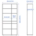 IKEA VIHALS ВІХАЛЬС, стелаж 10 полиць, темно-сірий, 95x37x200 см 505.429.05 фото thumb №5