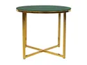 Стол BRW Ditra, 50х42 см, зеленый/золотой GREEN фото thumb №2
