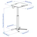 IKEA MITTZON МІТТЗОН, стіл для ноутбука з коліщатками, зелений, 66x50 см 704.981.95 фото thumb №14