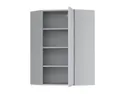 BRW Верхний кухонный шкаф Верди 60 см угловой правый светло-серый матовый, греноловый серый/светло-серый матовый FL_GNWU_60/95_P-SZG/JSZM фото thumb №3