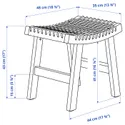 IKEA STACKHOLMEN СТАККХОЛЬМЕН, табурет, вуличний, світло-коричнева пляма, 48x35x43 см фото thumb №8