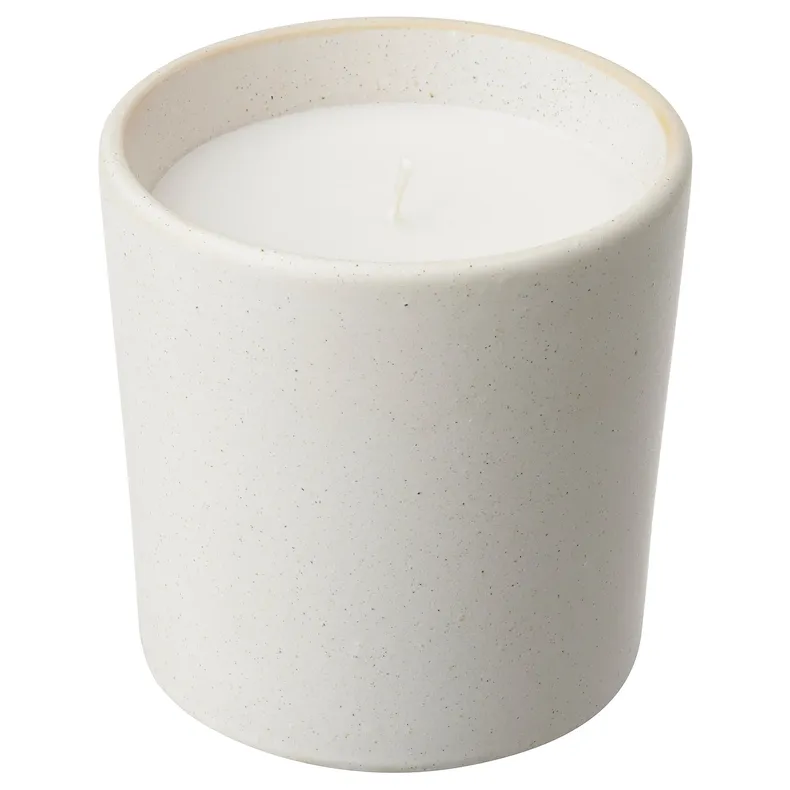 IKEA ADLAD АДЛАД, аром свічка у керамічній склянці, скандинавський ліс / білий, 50 Години 505.022.02 фото №1