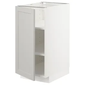 IKEA METOD МЕТОД, підлогова шафа з полицями, білий / світло-сірий Lerhyttan, 40x60 см 194.683.14 фото