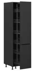 BRW Кухонный шкаф Sole L6 высотой 40 см с корзиной для груза черный матовый, черный/черный матовый FM_DC_40/207_CC-CA/CAM фото thumb №3