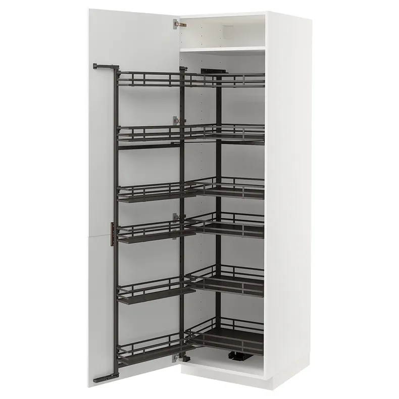 IKEA METOD МЕТОД, высокий шкаф с выдвижным модулем, белый / Стенсунд белый, 60x60x200 см 794.720.30 фото №2