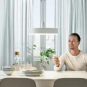 IKEA NYMÅNE НЮМОНЕ, LED підвісний світильник, бездротовий тонований білий спектр/білий, 38 см 404.884.47 фото thumb №5