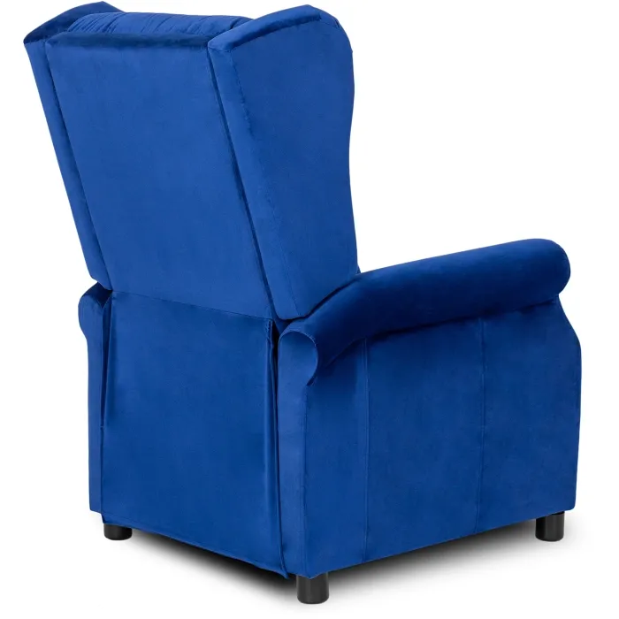 Кресло реклайнер бархатное MEBEL ELITE SIMON Velvet, темно-синий фото №14