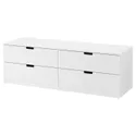 IKEA NORDLI НОРДЛІ, комод із 4 шухлядами, білий, 160x54 см 492.394.96 фото thumb №1