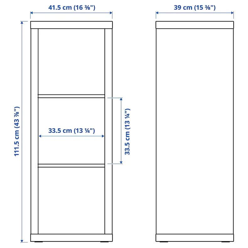 IKEA KALLAX КАЛЛАКС, стеллаж, белый, 42x112 см 303.721.88 фото №6