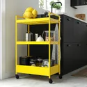 IKEA NISSAFORS НИССАФОРС, тележка, желтый, 50,5x30x83 см 205.808.47 фото thumb №4