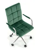 Крісло комп'ютерне офісне обертове HALMAR GONZO 4, темно-зелений оксамит фото thumb №7